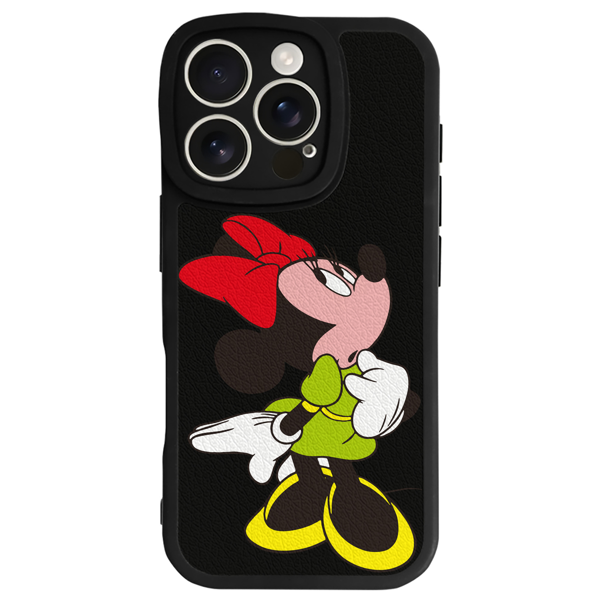 （画像用） ミッキーマウス Mickey Mouse 【iPhone 16シリーズ対応】シリコンスマホケース（レザー調） 材質：シリコン